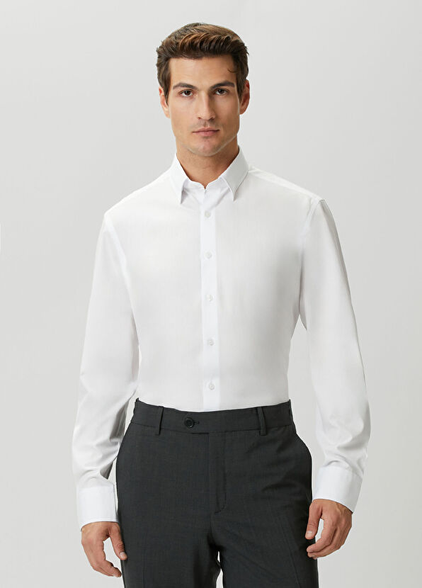 Beymen Club Comfort Fit Gizli Düğmeli Yaka Non-iron Gömlek - 1