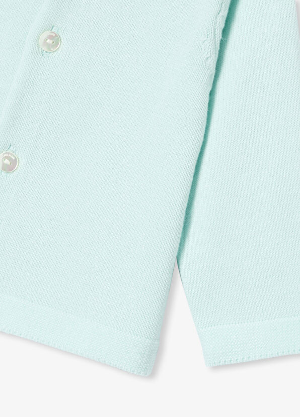 Jacadi Paris Su Yeşili Haroşa Örgü Erkek Bebek Hırka - 4