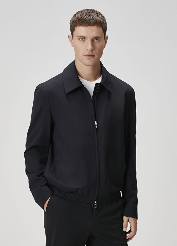 Lacivert Yün Mont - Görsel 2