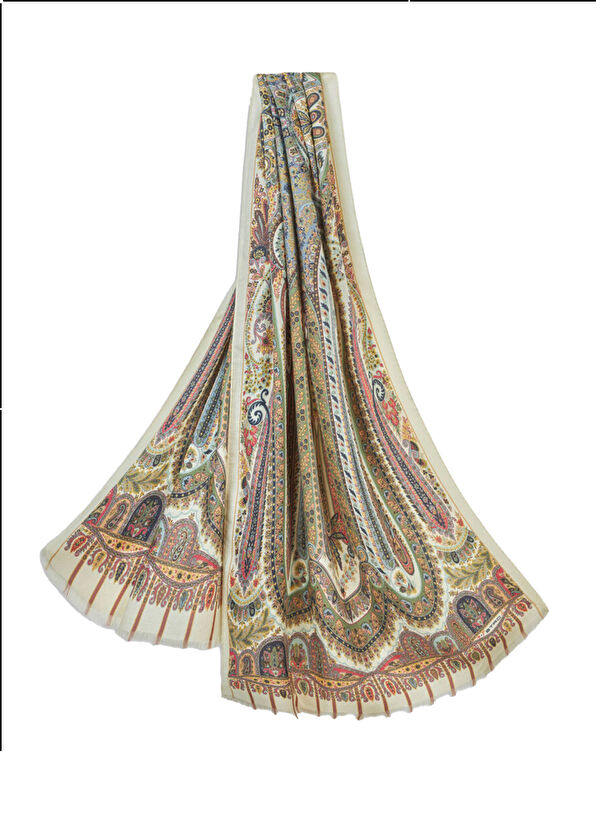 Etro Colorblocked Desenli Kadın Kaşmir Şal - 2