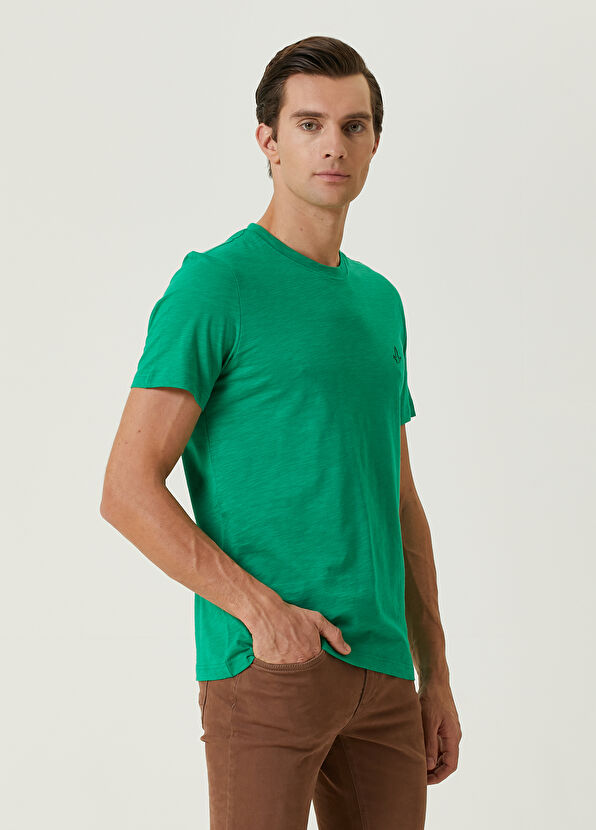 Beymen Club Yeşil Flamlı T-shirt - 4