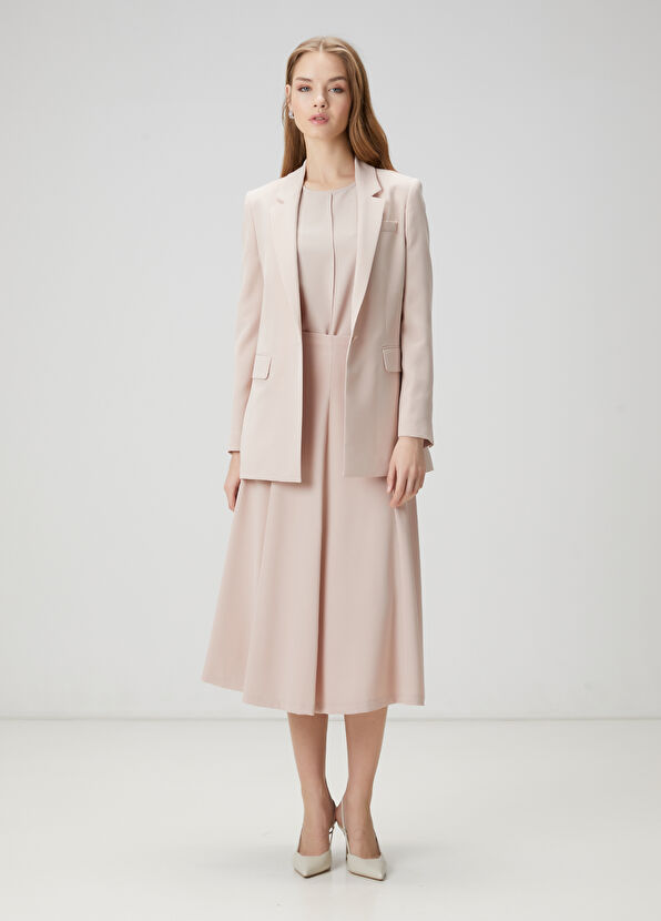 Beymen Club Bej Midi Krep Etek - 1