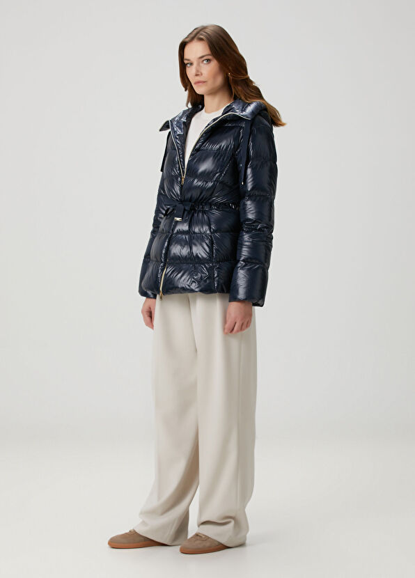 Herno Lacivert Kapüşonlu Mont - 2