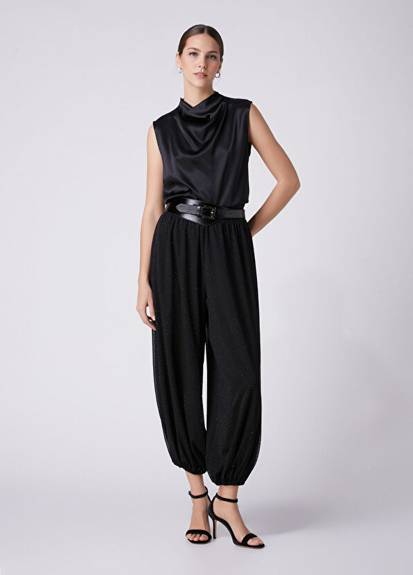 Beymen Club Black Shalwar Form Evening Pants - 2