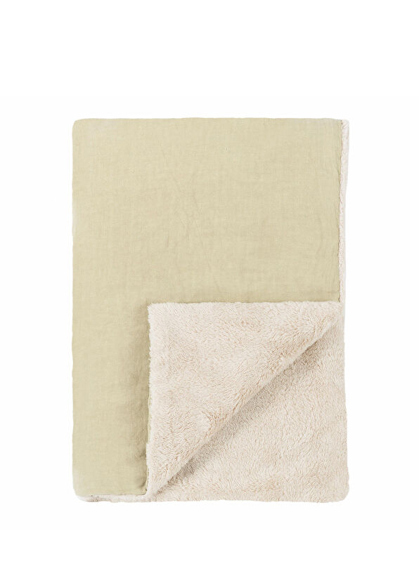 Nobodinoz L1N0 Green Tea Linen Baby Blanket - 3
