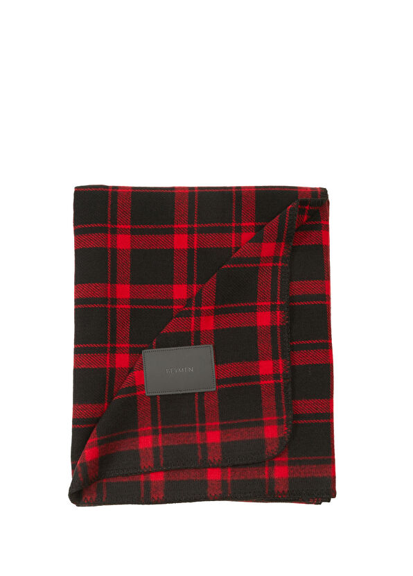 Beymen Hediye Kırmızı Siyah Ekose Desenli Battaniye - 2