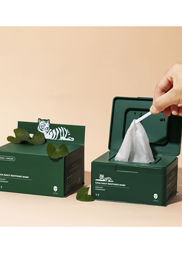 VT Cosmetics CICA Daily Soothing Mask Kuruluk Kaynaklı Kızarıklık Karşıtı 30'lu Yüz Maskesi  - 2