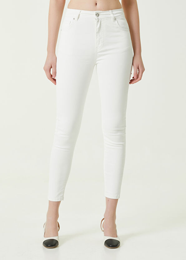 Beymen Club Kırık Beyaz Kaplamalı Skinny Jean Pantolon - 2