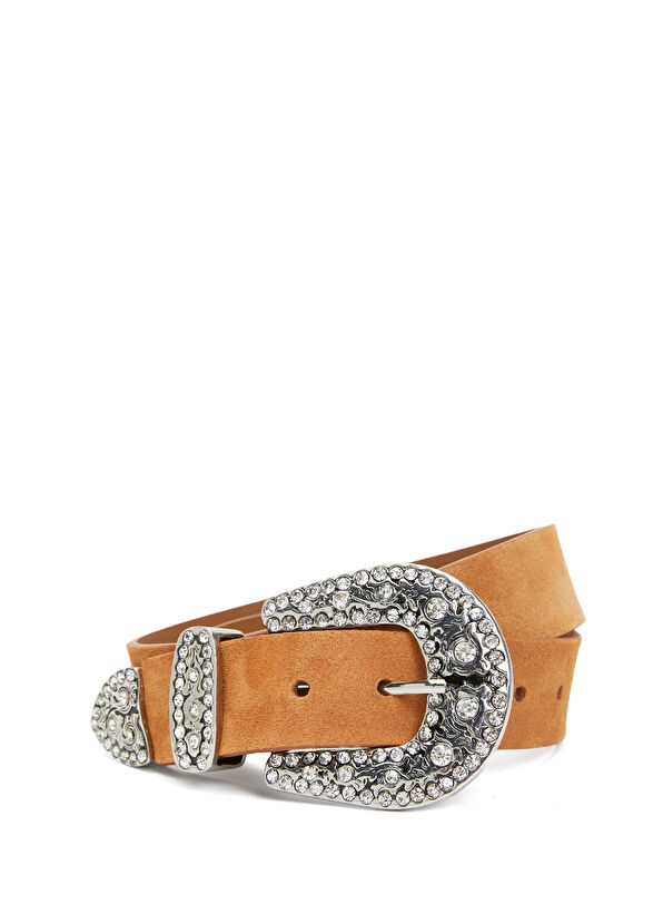 Beymen Club Tan Womens Suede Western Belt - 1