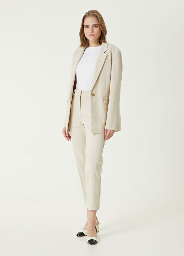 Beymen Club Bej Kelebek Yaka Elastanlı Spor Blazer - 3