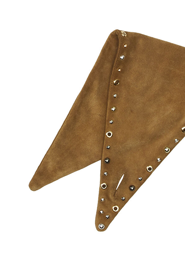 Beymen Club Vizon Troklu Üçgen Kadın Süet Fular - 4