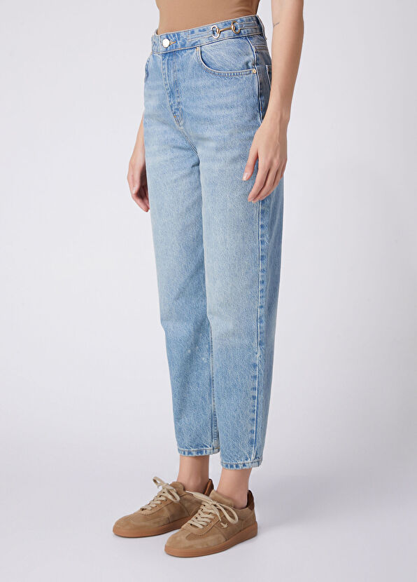 Beymen Club Blue Gold Accessory Detailed Jeans - 4