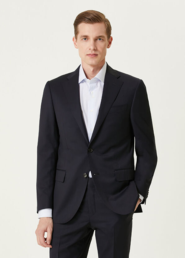 Lacivert Yün Takım Elbise - Görsel 3