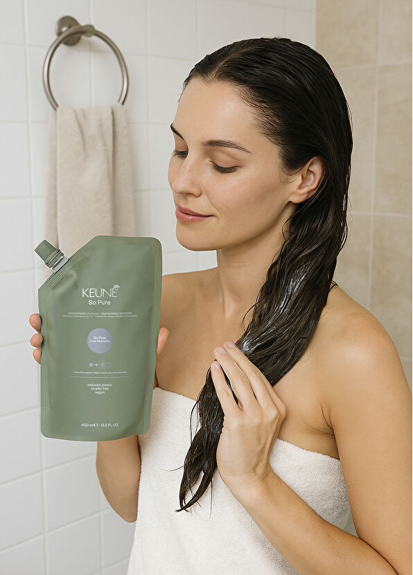 Keune So Pure Cool Sarı Gri Saçlar İçin Gümüş Refill Şampuan 400 ml - 2