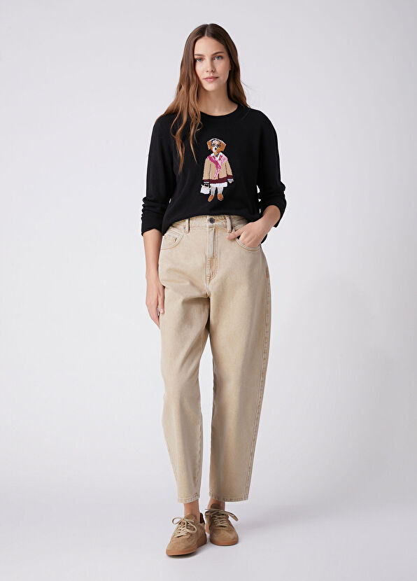 Beymen Club Black Dog Jacquard Sweater - 3