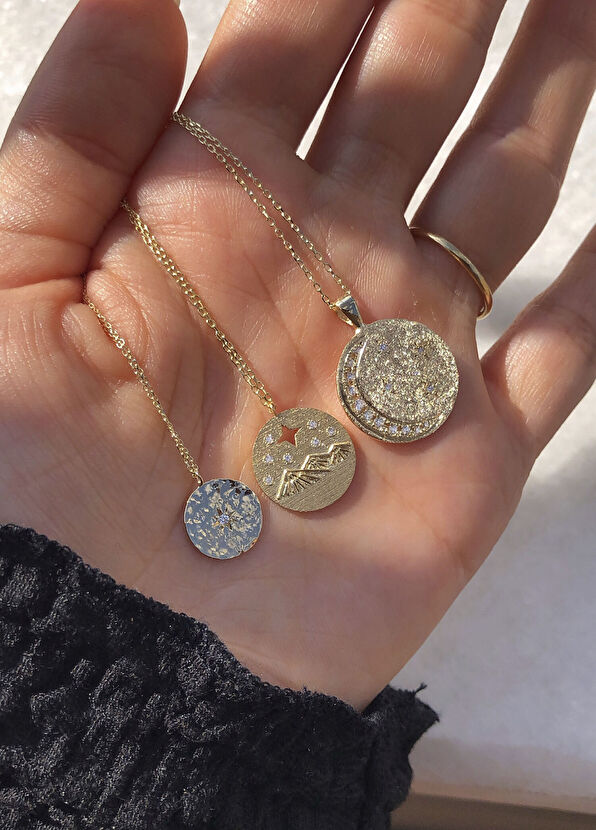 Ginza Design Jewelry Magic Sky Pırlanta Taşlı 14 Ayar Altın Kadın Kolye - 2