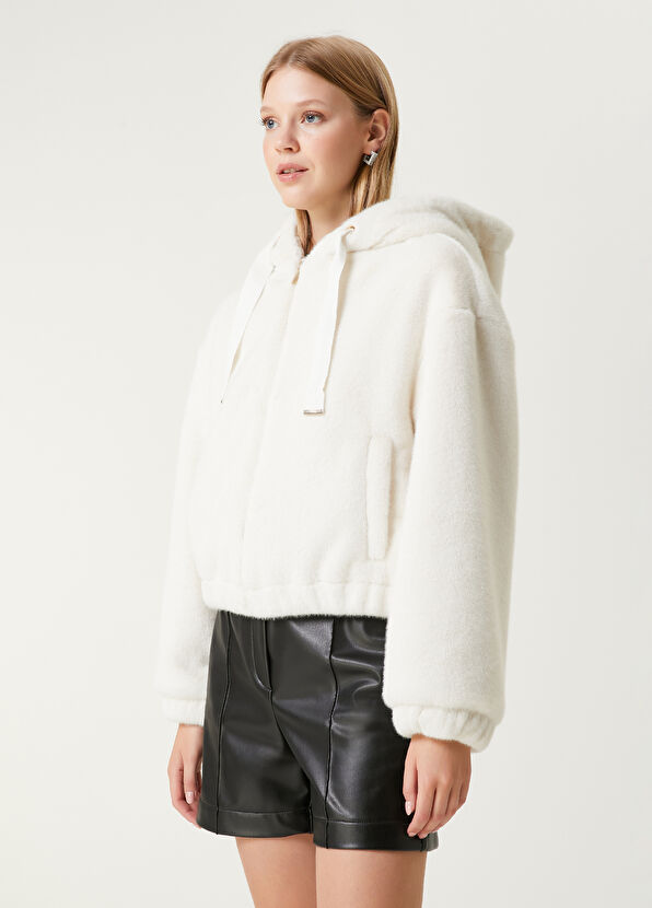 Beymen Club Ekru Kürk Görünümlü Kısa Mont - 4