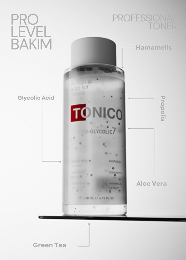 Tonico Glow Tonik Canlandırıcı ve Aydınlatıcı Gözenek Sıkılaştırıcı Leke Karşıtı Cilt Toniği 200 ml - 3