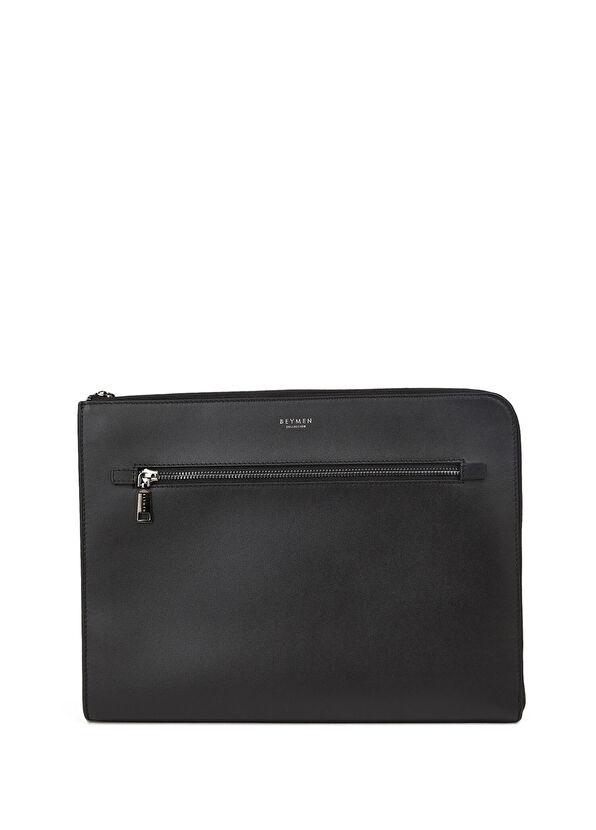 Beymen Collection Siyah Erkek Deri El Portföyü - 1