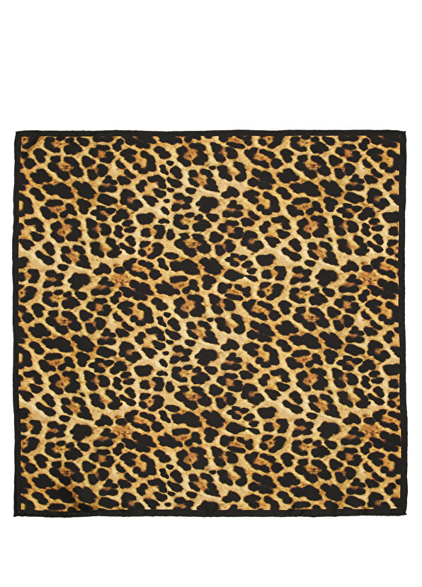 Beymen Club Leopar Desenli 70x70 cm İpek Eşarp - 2