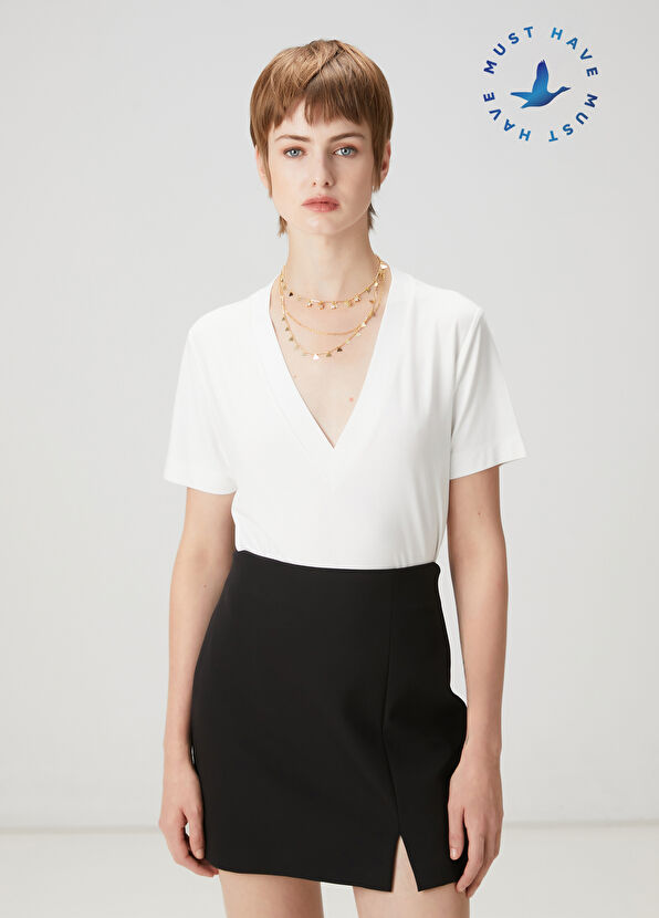 Beymen Club Beyaz Basic T-shirt - 1