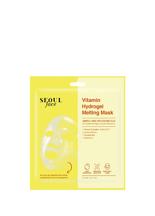 Dermal Seoulface Vitamin Hydrogel Transparent Dissolving Moisturizer 3-Pack Face Mask 34g  - 2