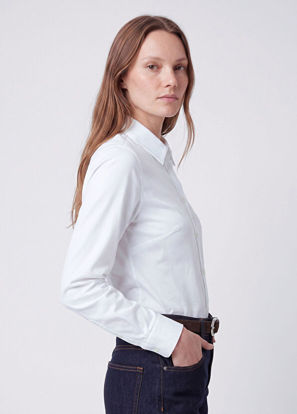Beymen Club Slim Fit Non-Iron Off White Shirt - 3