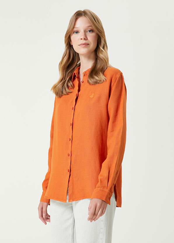 Beymen Club Kiremit Keten Gömlek - 1