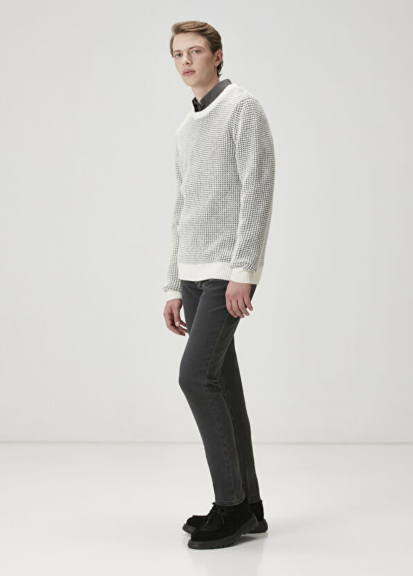 Beymen Club Off-White Textured Wool Sweater - 2