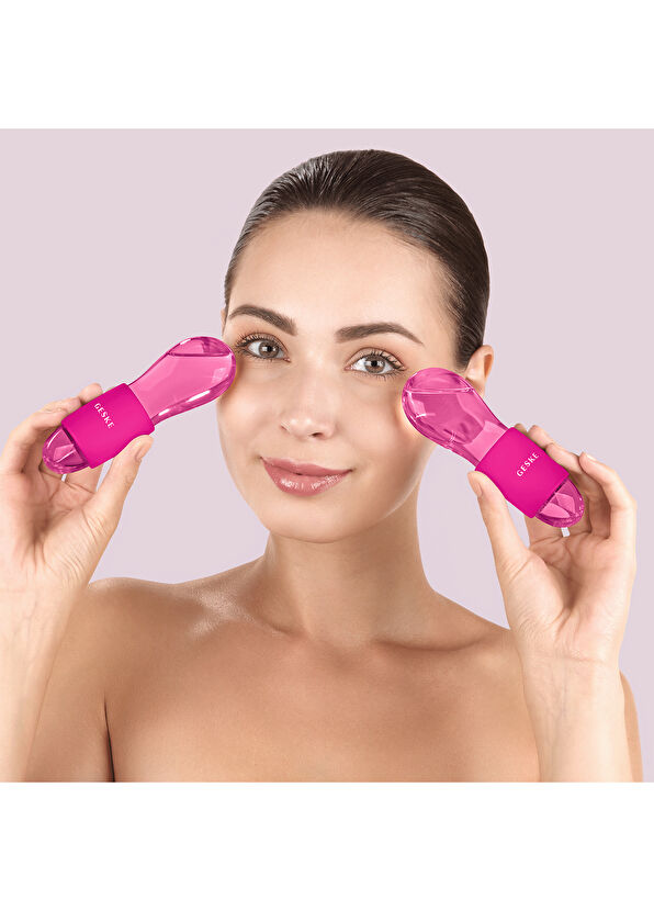 Geske Cool & Warm Face Massager Fuşya Soğutma ve Isıtmalı Yüz Masaj Aleti  - 2