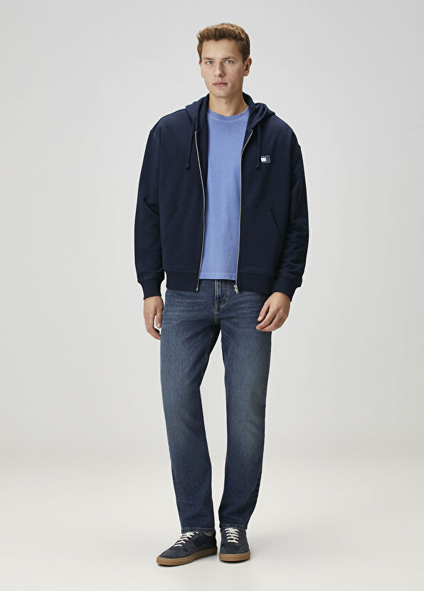 Tommy Jeans Mavi Kapüşonlu Sweatshirt - 2