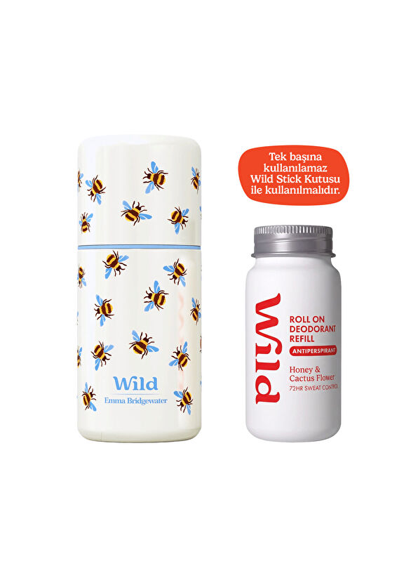 Wild Antiperspirant Roll On Honey & Cactusflower Refill Kadın Deodorant Yedek 50 ml - 2