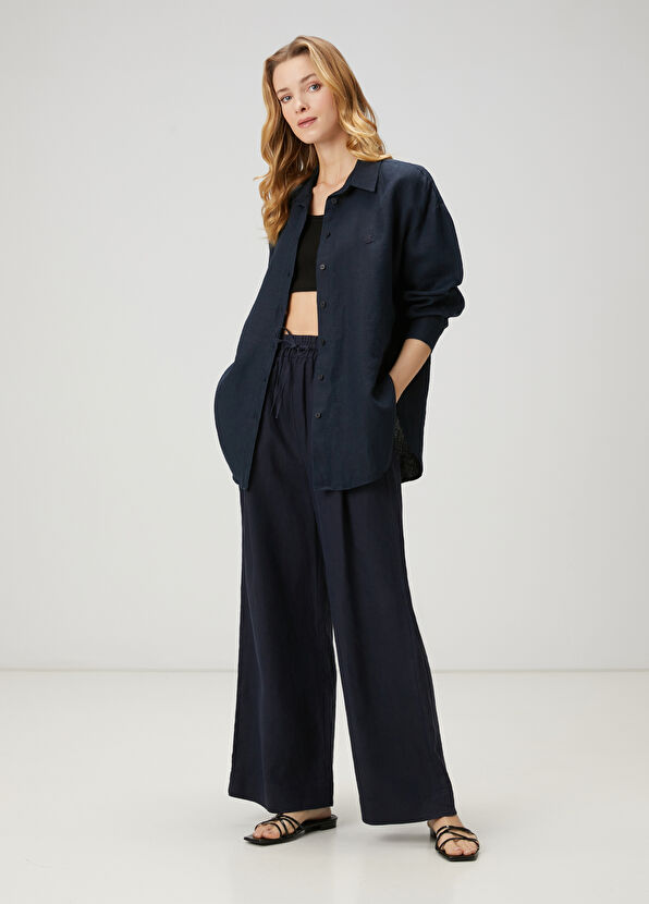 Beymen Club Lacivert Keten Pantolon - 1