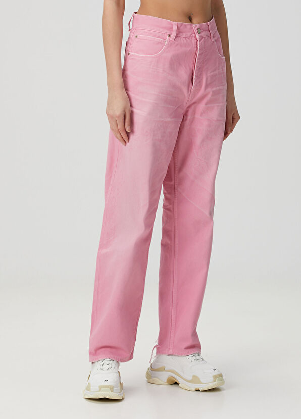 Balenciaga Pembe Wide Leg Jean Pantolon - 2
