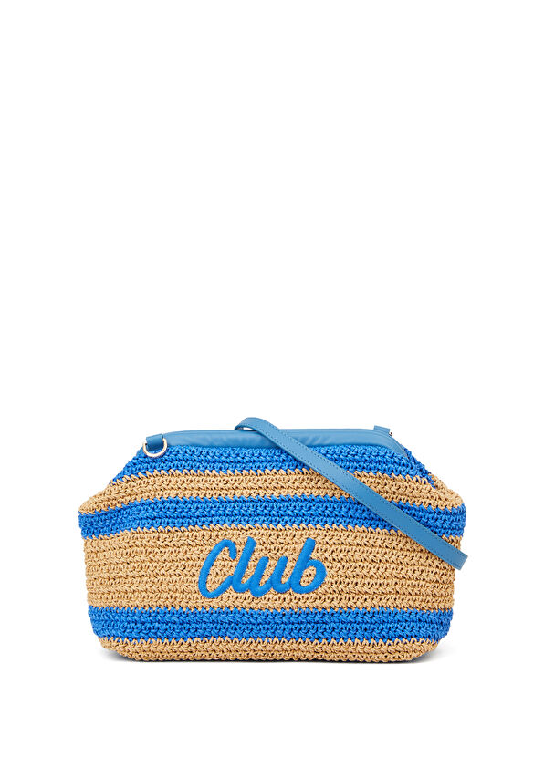 Beymen Club Mavi Logo Nakışlı Hasır Çanta - 1