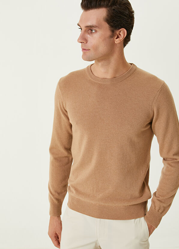 Beymen Club Camel Feather Cashmere Sweater - 2