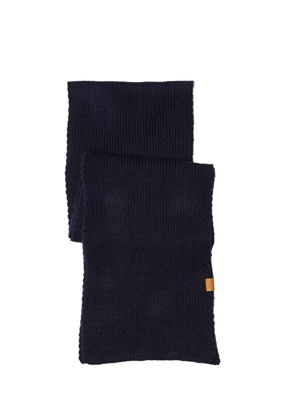 Beymen Club Lacivert Logo Detaylı Erkek Atkı - 1