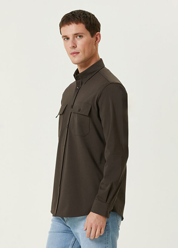 Network Kahverengi Gömlek - 4