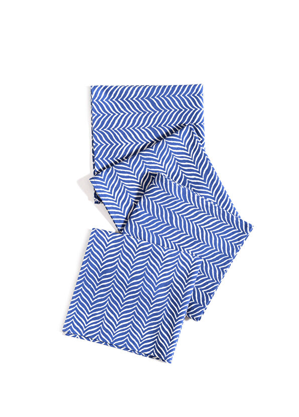 Zsa Zsa Zsu Gaya Mavi Baskılı %100 Pamuk 4'lü Peçete 43x43 Cm - 1