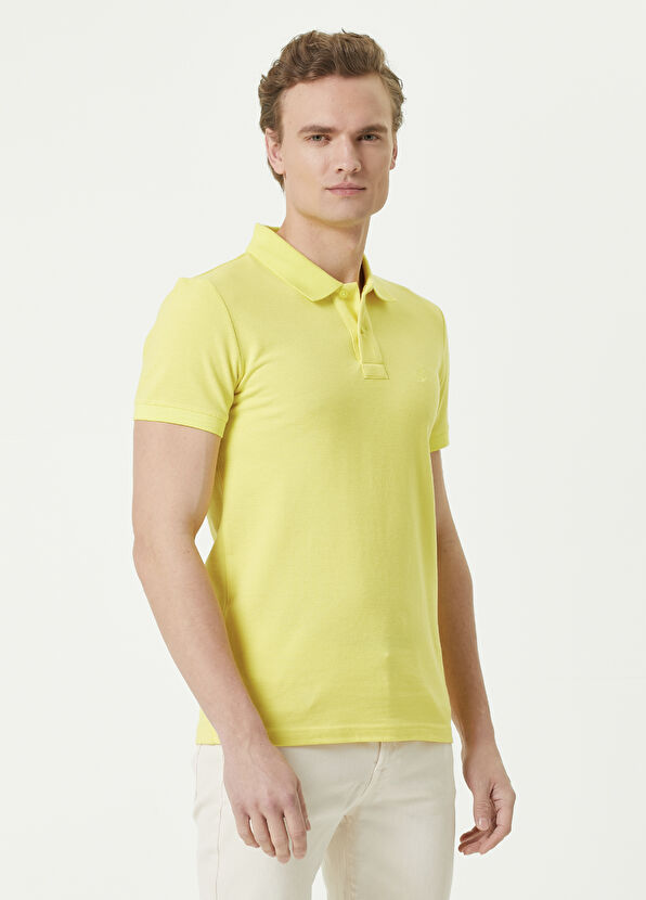 Beymen Club Slim Fit Neon Sarı Polo Yaka T-shirt - 2