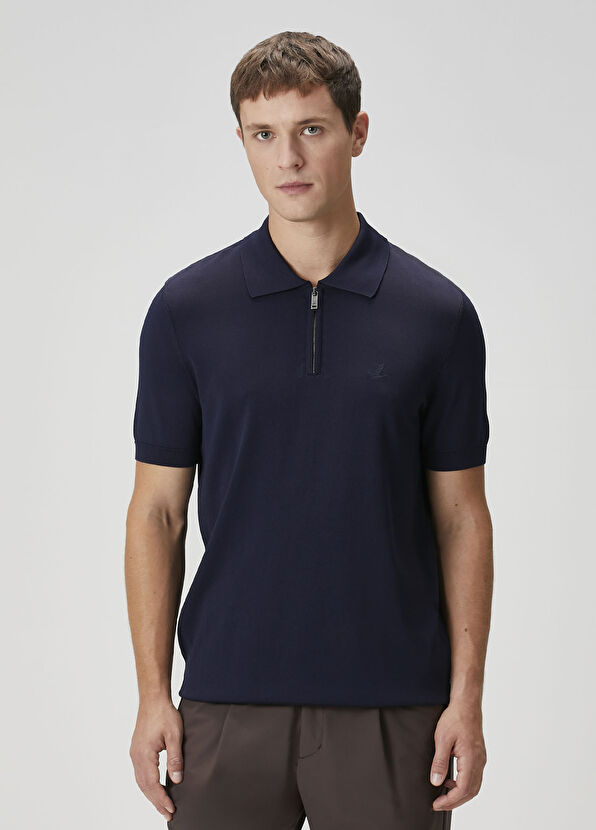 Beymen Club Lacivert Polo Yaka Kısa Kollu Triko - 1