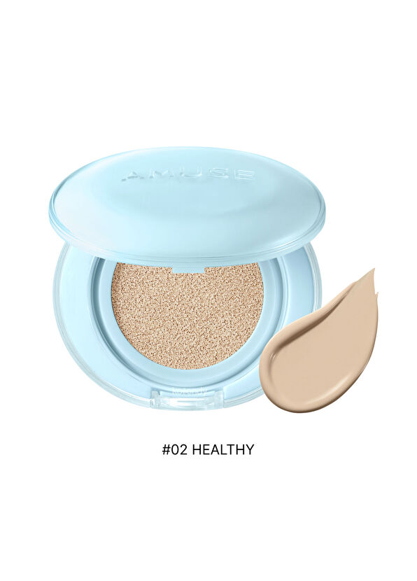 Amuse Airy Pore Cover Cushion #02 Healthy Uzun Süre Kalıcı Gözenek Blurlayıcı Mat Bitişli Peptitli Cushion Fondöten 15 gr - 2