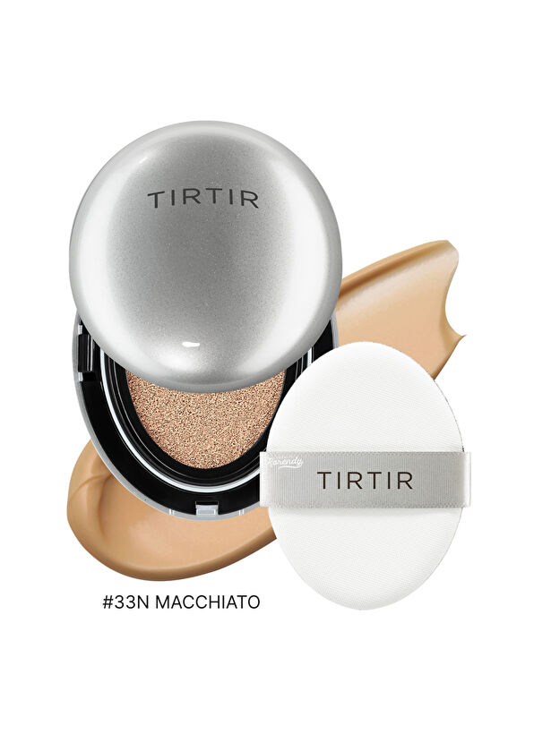 Tırtır Mask Fit Aura Cushion 33 N Macchiato Uzun Süre Parlaklığını Koruyan Kusursuz Kapatıcı Yarı Parlak Bitişli Cushion Fondöten 18 gr - 2