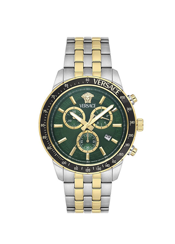 VRSCVEZCA0524 Altın Rengi Metalik Gri Çelik Erkek Kol Saati - Görsel 3