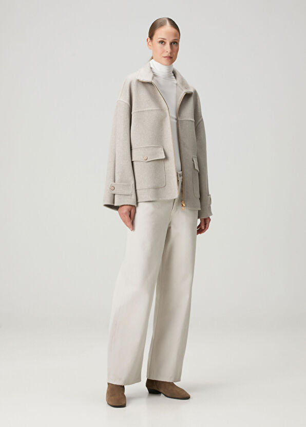 Agnona Beige Wool Jacket - 2