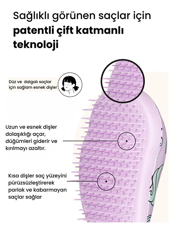Tangle Teezer Original Mini Unicorn Desenli Çocuk Saç Fırçası - 2