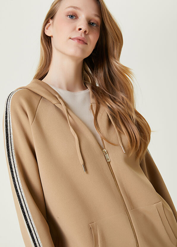 Beymen Club Deve Tüyü Kapüşonlu Simli Şerit Detaylı Hırka - 2