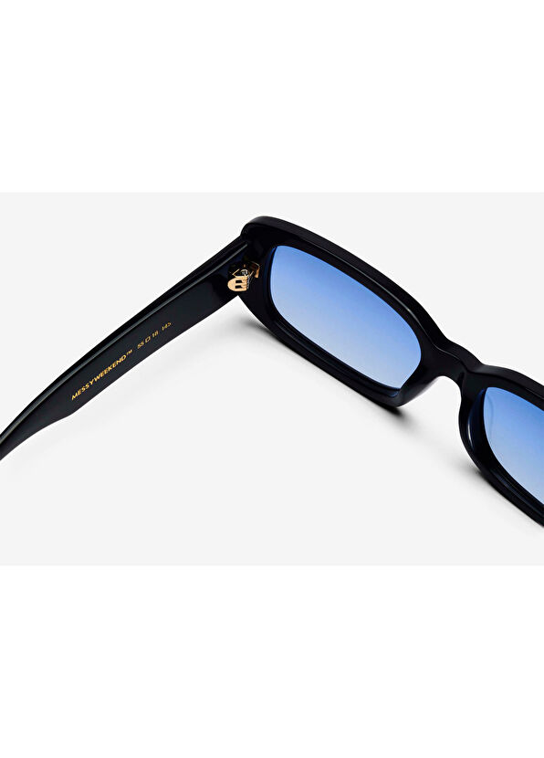 MessyWeekend Cophenagen Roxie Acetate Black Blue Unisex Sunglasses - 2