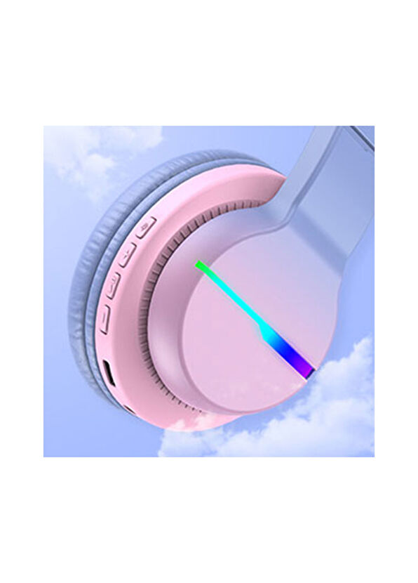 iClever BTH12 Gradient Pink Unisex Kids Over-Ear Bluetooth Earphone - 3