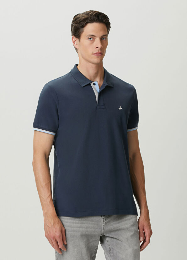 Beymen Club Lacivert Gri Polo Yaka T-shirt - 2